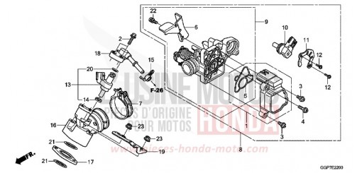 THROTTLE BODY NSC50E de 2014